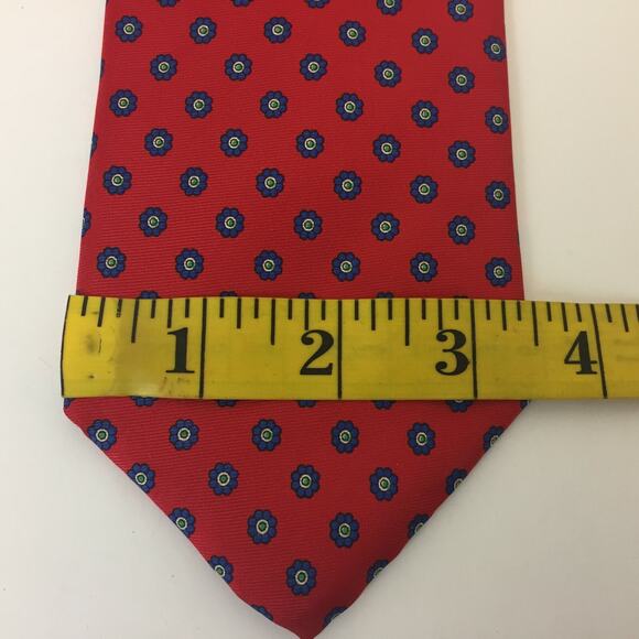 Lands' End MEN'S TIE CASUAL RED SILK MADE IN USA Business Casual Bundle OF 3 - Picture 7 of 10